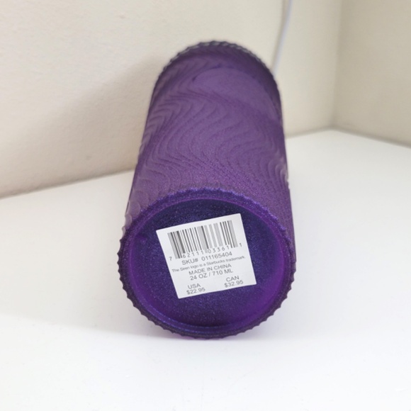 Starbucks 2025 Spring Siren Swirl Purple Shimmer Soft Wavy Tumbler Venti 24oz - Picture 5 of 5